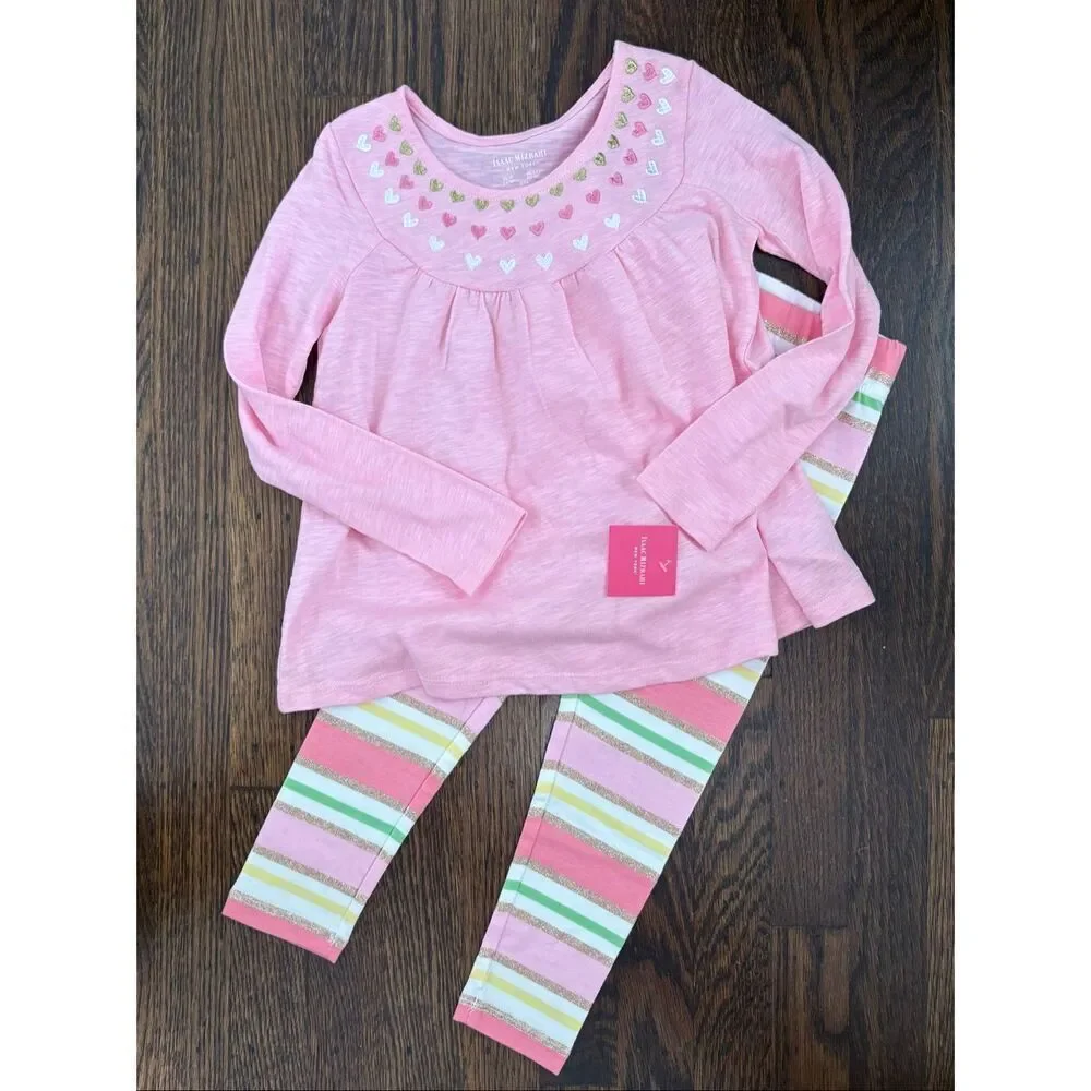 NEW Isaac Mizrahi Toddler Girls Top Tommy Bahama Kids Bottoms Size 4T Valentine